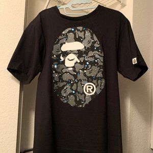 BAPE Galaxy T Shirt Medium Really Rare Black Auth